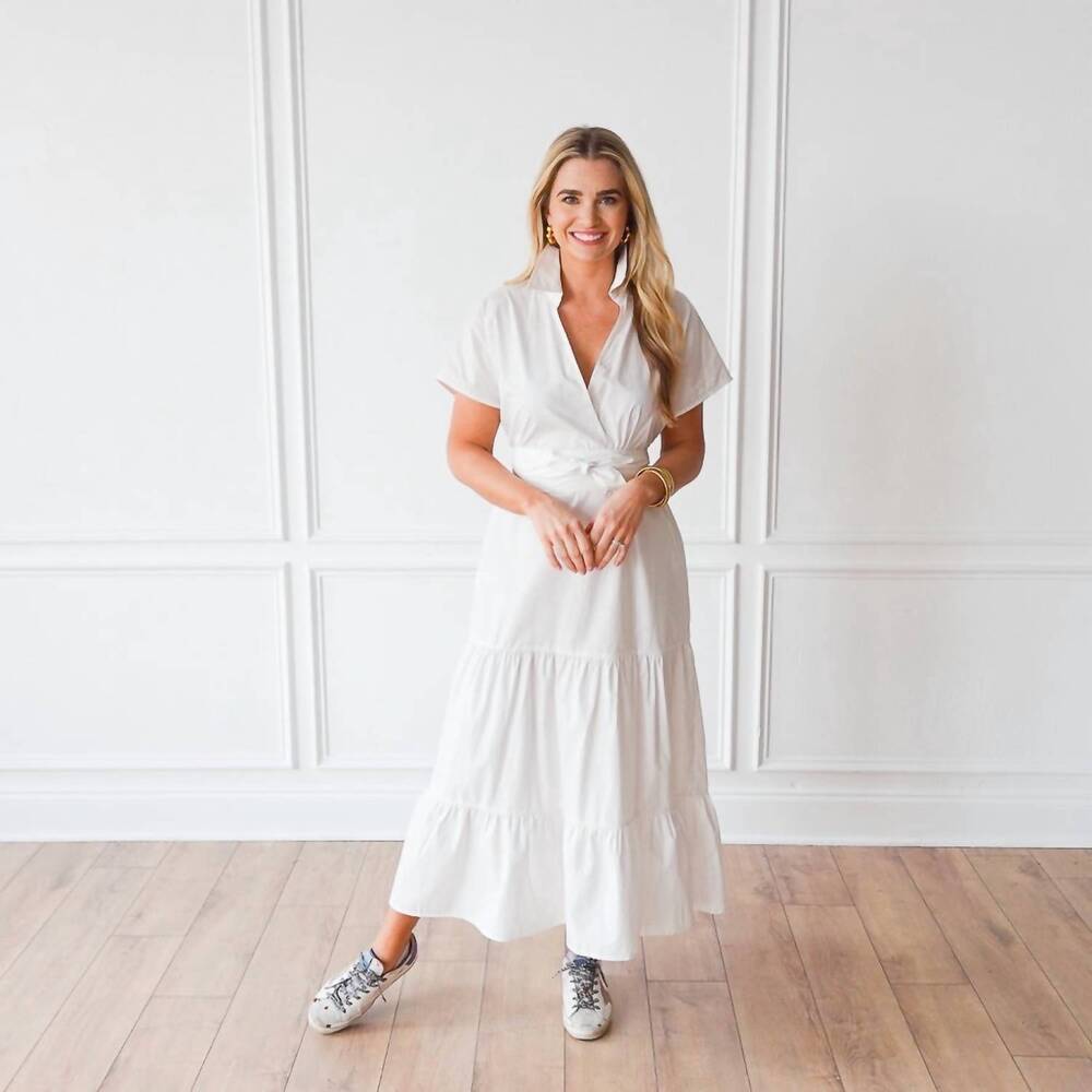 NEW CARYN LAWN gayle dress in white